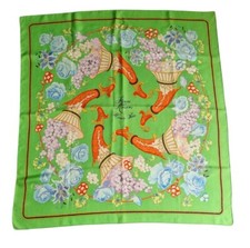 Rare Foulard HERMES Fleurs et