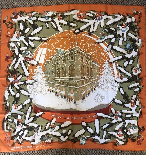 Foulard hermès rare noël - -,